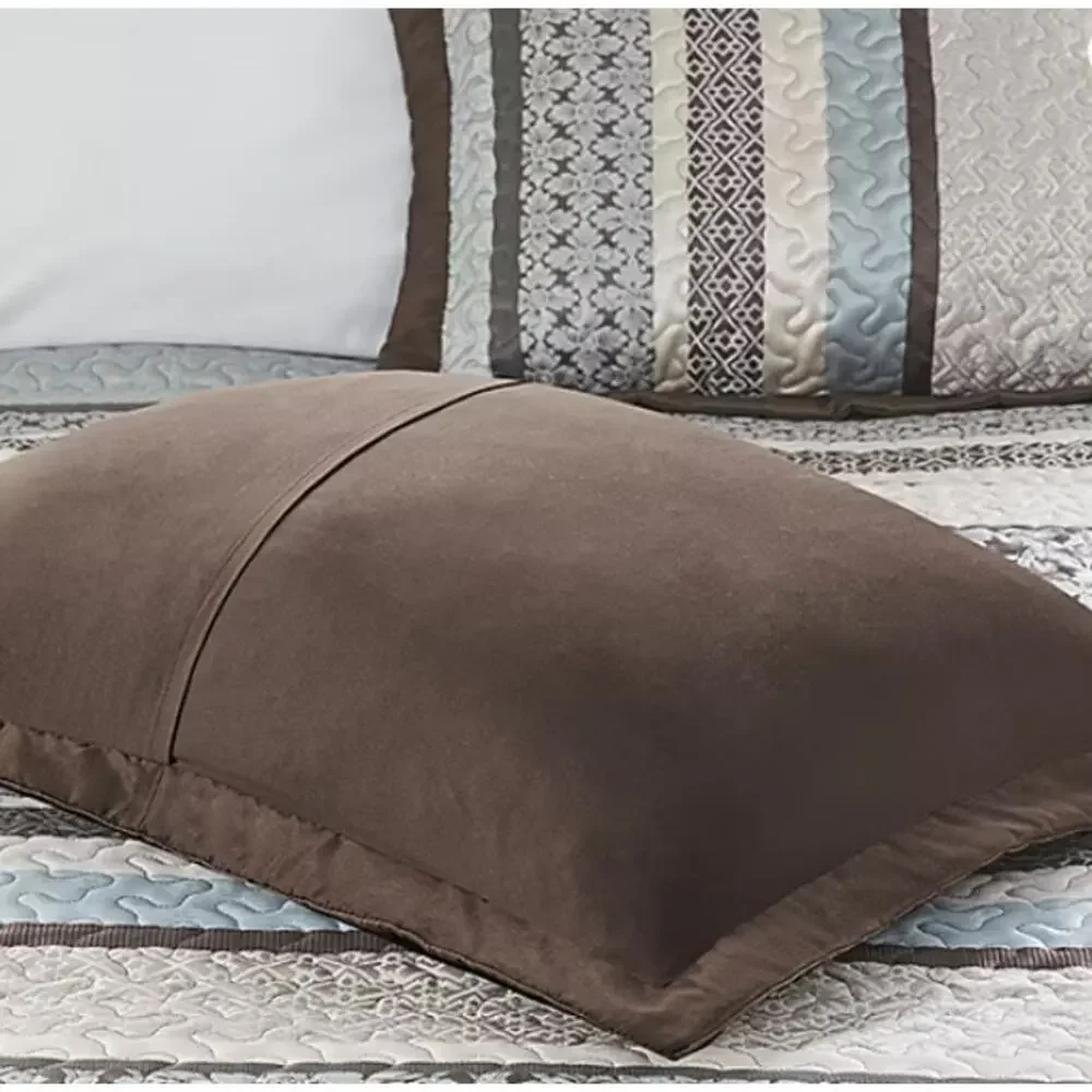 Madison Park Dartmouth 5 Piece Reversible Jacquard Bedspread Set Queen Size